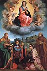 Saints Canvas Paintings - Virgin with Four Saints